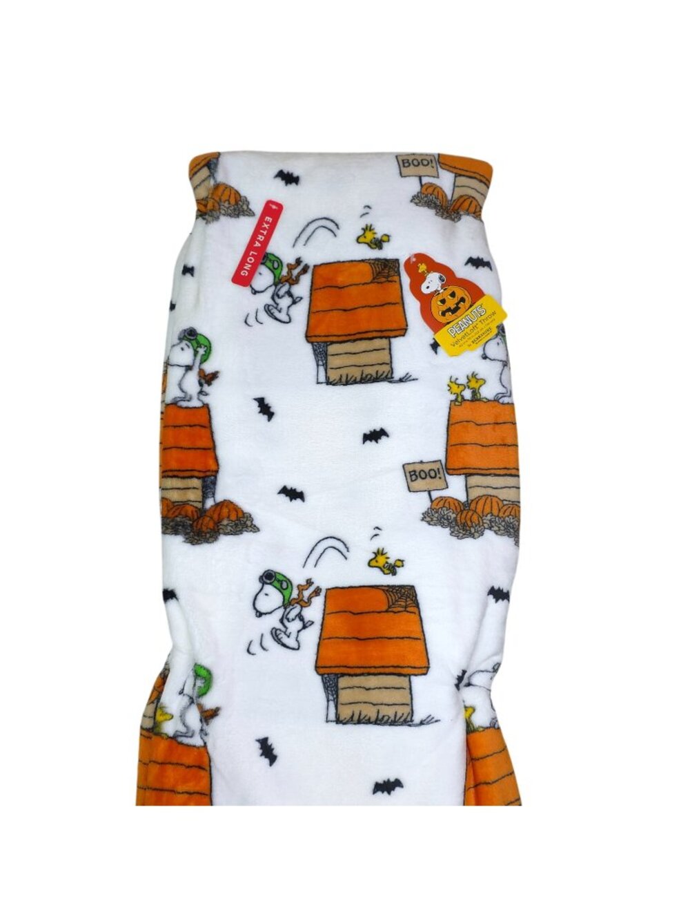 Peanuts Velvetloft Extra Long Throw Blanket 60" X 70" Halloween Snoopy Woodstock